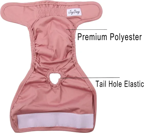 Vista 4 de JoyDaog Pañales para perros pequeños, paquete de 4 pañales reutilizables para cachorros, S