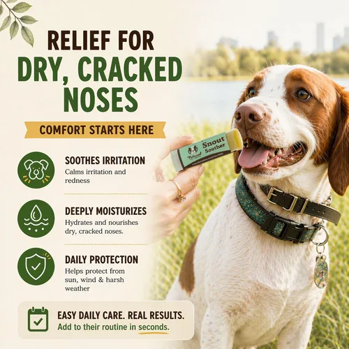 Vista 6 de Natural Dog Company Snout Soother Balm Tin 1 oz – Bálsamo para nariz de perro completamente natural para narices secas y agrietadas – Bálsamo