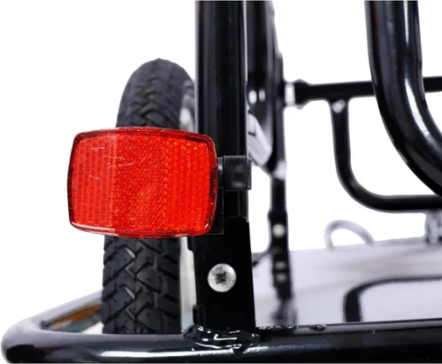 Vista 6 de LuckyNote Remolque de carga plegable para bicicleta con enganche universal para bicicleta, remolque de vagón de bicicleta con ruedas y reflectores