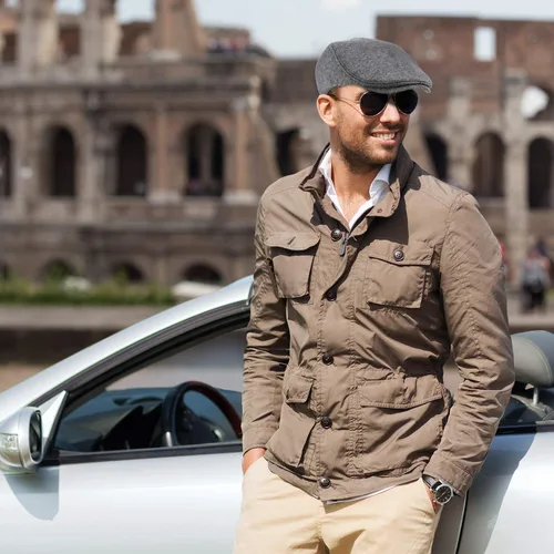Vista 2 de SATINIOR 4 sombreros de Newsboy para hombre, gorras planas, sombrero irlandés, gorra de caza de taxista
