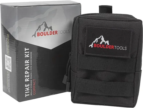 Vista 7 de Boulder Tools - Compact Tire Repair kit with Molle Storage Pouch. Heavy Duty Universal Tire Plug Kit, Easily Stores Inside Your UTV, ATV, Truck