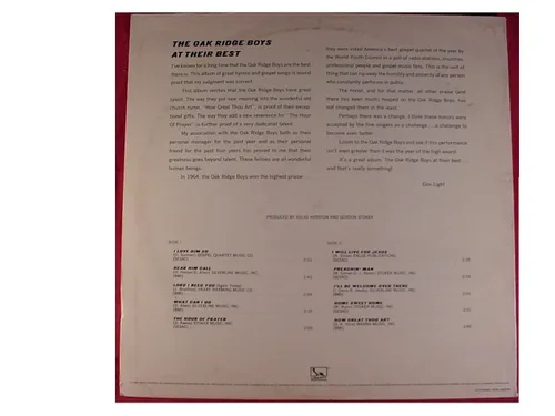 Vista 2 de At Their Best, The Oak Ridge Boys, [Lp, Vinyl Record, Liberity, 10046]