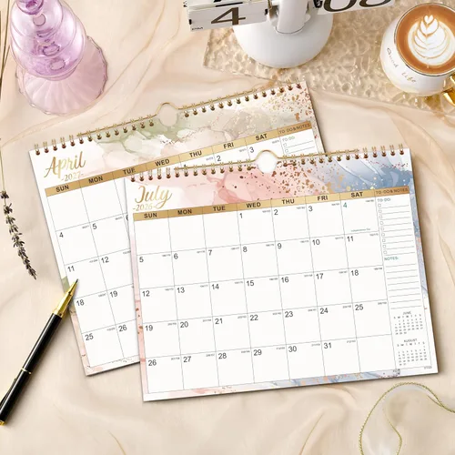 Vista 2 de Calendario 2026-2027 – Calendario de pared 2026-2027, de julio de 2026 a diciembre de 2027, 11 x 8.5 pulgadas, con papel grueso, fechas julianas