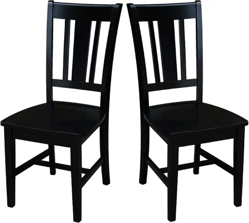 Vista 16 de International Concepts - Juego de dos sillas de comedor San Remo Splatback, color blanco