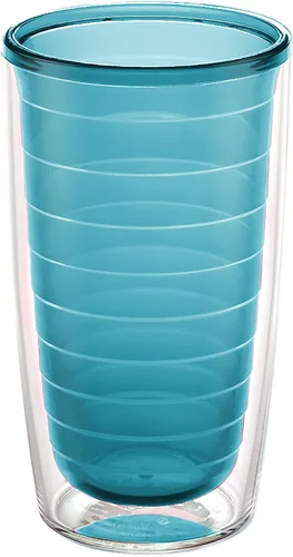 Vista 45 de Tervis Vaso aislado de mesa transparente y colorido fabricado en Estados Unidos con doble pared, taza de viaje que mantiene las bebidas frías