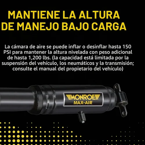 Vista 4 de Monroe Max-Air MA785 Amortiguador de aire ajustable Paquete de 2 para Chevrolet Corvette