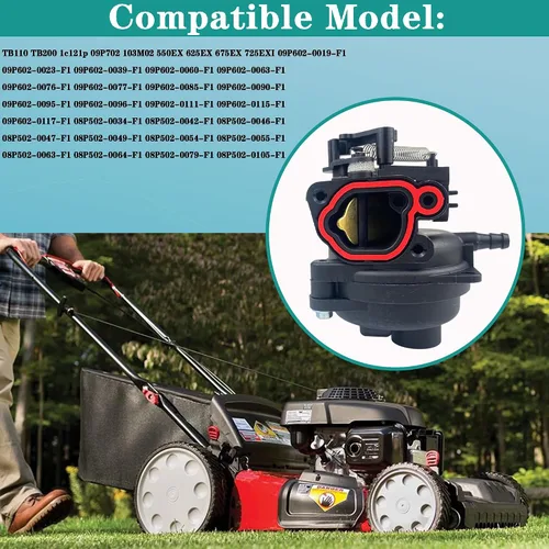 Vista 4 de 799584 594058 Kit de Carburador Bujía de Chispa y Filtro de Aire Compatible con Carburador B&S 594057 592361 594529 Troy Bilt TB110 TB200 103M02
