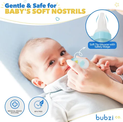 Vista 3 de Mejor aspirador nasal para bebés para el alivio de la congestión nasal, aspirador de moco y mucosa para las madres inteligentes, caja de almacenaje