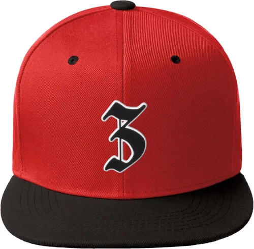Vista 943 de Daxton Gorra clásica con visera de billete plano con letras del alfabeto inglés antiguo de la A a la Z