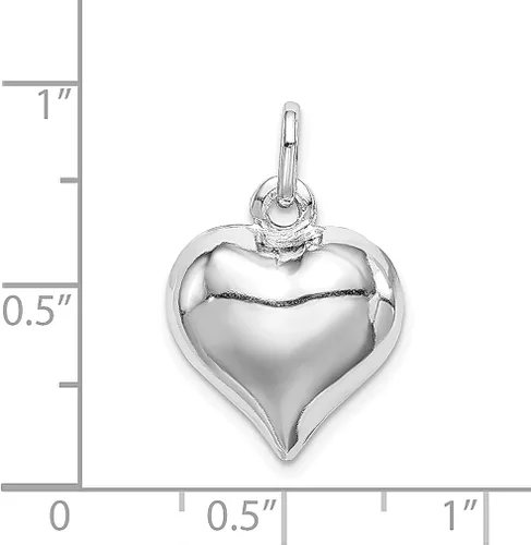 Vista 4 de Collar con dije de corazón de plata de ley 925 dije de amor joyería fina para mujer regalos para ella Plata Esterlina
