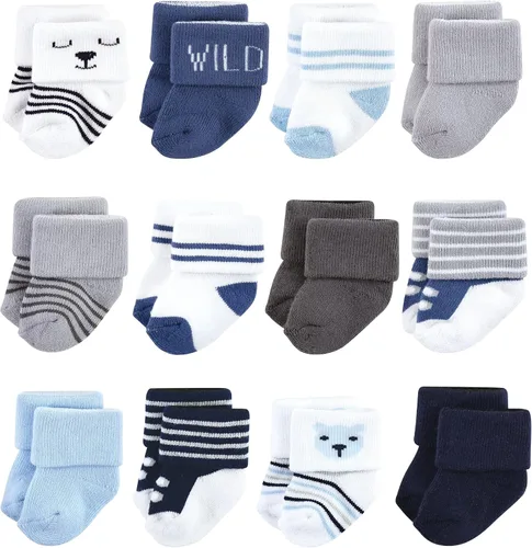 Vista 36 de Hudson Baby - Calcetines de algodón para bebés recién nacidos y Terry para niñas bebés