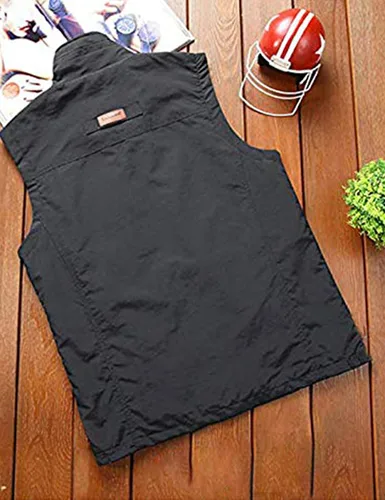 Vista 2 de Yimoon Chaleco utilitario para hombre, chaleco de pesca, safari, con bolsillos