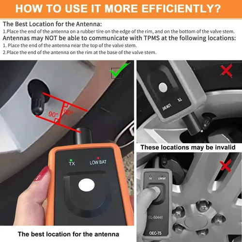 Vista 5 de Herramienta de activación y restablecimiento LAUNCH TPMS para sensor de presión de neumáticos GM, herramienta de programación y entrenamiento
