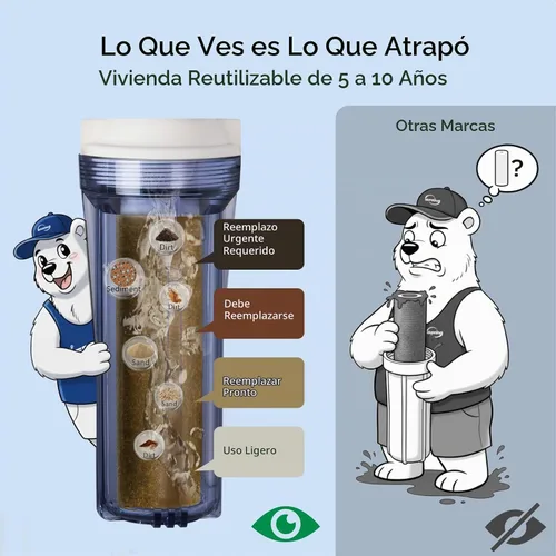 Vista 6 de iSpring US31KF Sistema de filtro de agua de eliminación de cloro de 3