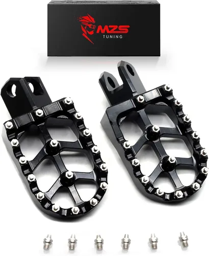 Vista 15 de MZS Estriberas para Moto de Cross, 2001-2018 Estribo de Motocicleta Adventure MX Pedal CNC Naranja Compatible con Modelos 65 85 125 150 200 250 300