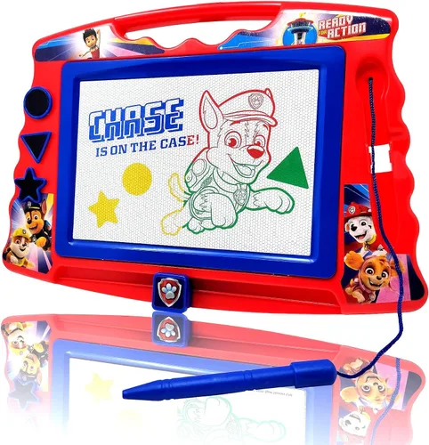 Vista 9 de Lollipop Baby Shark - Pizarra de dibujo magnética con lápiz capacitivo y 3 sellos, para niños o niñas (azul).