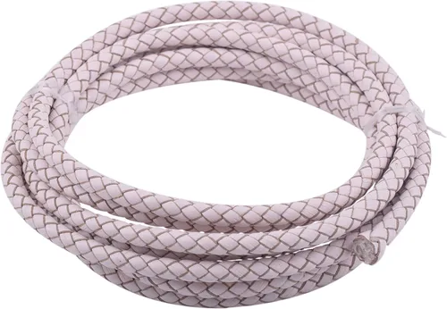 Vista 77 de 2 yardas 8.0mm Cordón redondo de cuero trenzado auténtico marrón antiguo para corbata de bolo