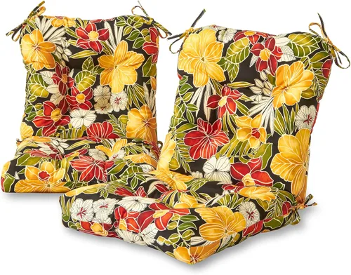 Vista 35 de Greendale Home Fashions Juego de 2 cojines de asiento y respaldo para exteriores, diseño Adobe Stripe 2