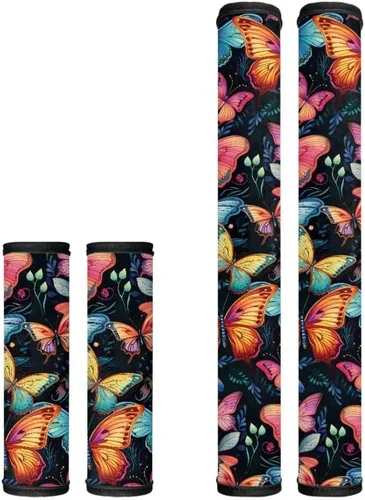 Vista 9 de Horeset Fundas para manija de puerta de refrigerador con estampado de bandera estadounidense, lavable, antideslizante, protector de US Flag