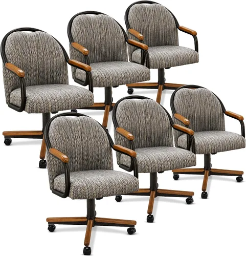 Vista 12 de Chromcraft CM188 1pc giratorio inclinación cocina comedor silla - 2334 castaño
