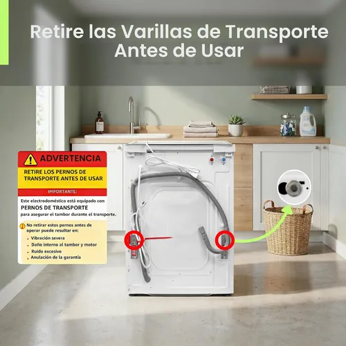 Vista 6 de Lavadora compacta Equator 1,6 pies cúbicos/15 libras con ciclo para mascotas, 15 programas, 110V (blanco)