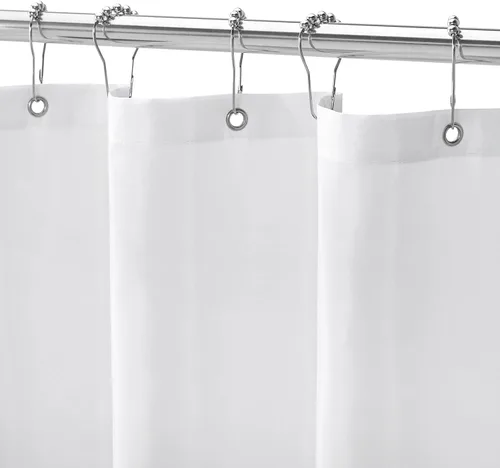 Vista 10 de Gibelle Cortina de ducha pequeña de 36 x 72 pulgadas, forro de cortina de ducha beige, forro de ducha de tela impermeable lavable para baño, lavable