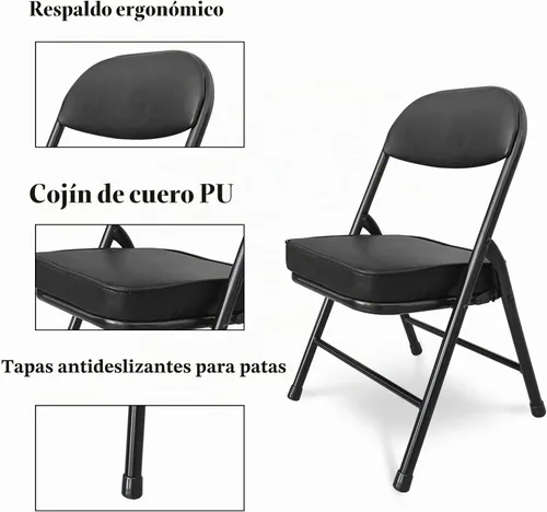 Vista 5 de Mini sillas plegables acolchadas, taburete de garaje, silla de campamento portátil con cojín, silla de césped ligera, para eventos deportivos al