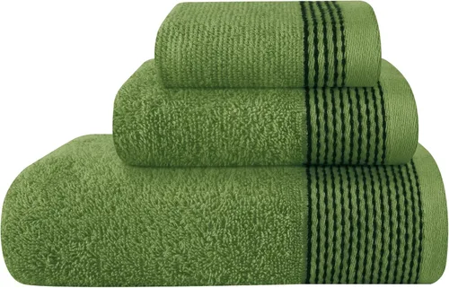 Vista 23 de Belizzi Home Juego de 3 toallas de algodón ultra suave, contiene una toalla de baño de 28 x 55 pulgadas, una toalla de mano de 16 x 24 pulgadas y un