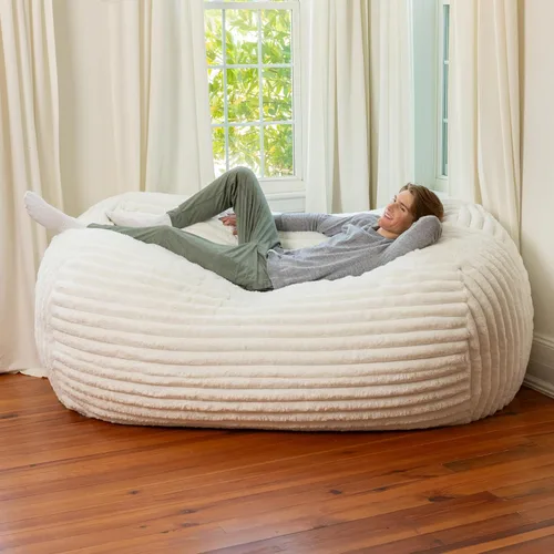Vista 24 de Puff/tumbona gigante Saxx de la marca Jaxx, Camel