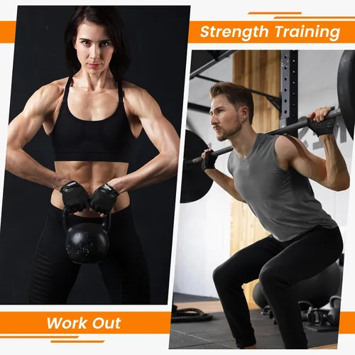 Vista 6 de ATERCEL Guantes de entrenamiento de cuero de alta calidad, ideales para hombres y mujeres, adecuados para levantamiento de pesas, gimnasio, ciclismo