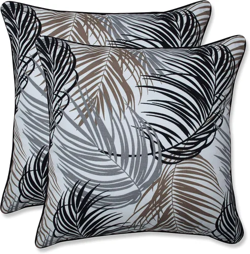 Vista 8 de Pillow Perfect Almohadas lumbares Delray azul marino para exteriores/interiores, 11.5 x 18.5 pulgadas, paquete de 2