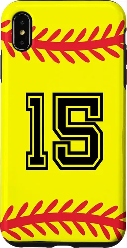 Vista 7 de Funda para iPhone 12 mini jersey de softbol número 15
