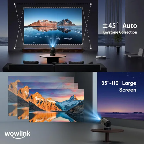 Vista 6 de [Aplicación incorporada y actualizada 2026] Mini proyector con WiFi 6 y Bluetooth 5.4 Negro