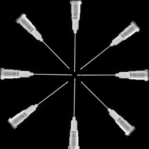 Vista 6 de Paquete de 100 herramientas de laboratorio dispensadoras de acero inoxidable de 16Ga 1 1/4 pulgadas, accesorios para laboratorios científicos