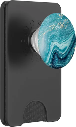 Vista 7 de PopSockets PopSockets de mármol turquesa con acento de color dorado PopGrip: agarre intercambiable para teléfonos y tabletas