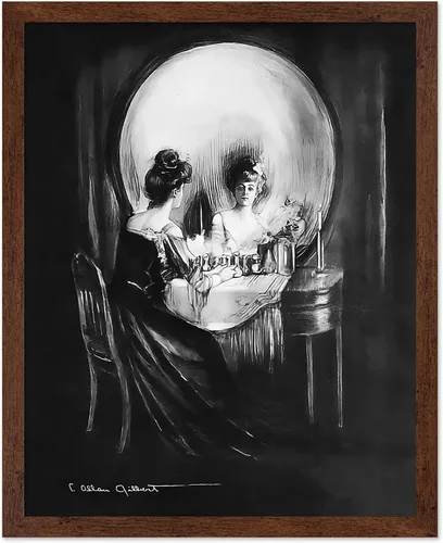 Vista 41 de Poster Master Póster vintage – Impresión de pintura de bailarina en la cabeza de la muerte – Arte surrealismo – Regalo gótico para él, ella