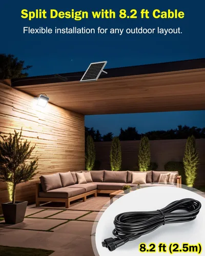 Vista 6 de Engrepo Luz Solar al Aire Libre, Luces Solares Alimentadas por Energía Solar de 10000mAh Luz de Seguridad de Inundación al Exterior 3000LM IP65
