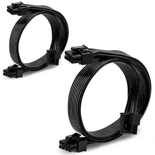 Vista 9 de COMeap Cable PCIe para Corsair, ATX CPU 8 pines macho a doble PCIe 8 pines (6+2) macho cable de alimentación para Corsair Thermaltake ARESGAME 1