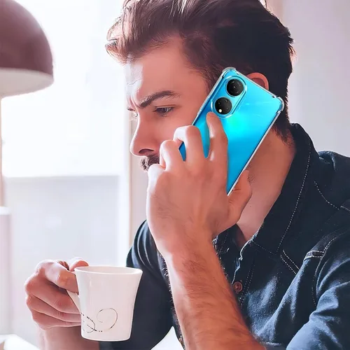 Vista 8 de USTIYA Caso para Honor X7 Clear TPU Cuatro Esquinas Cubierta Protectora Transparente Suave Funda