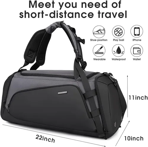 Vista 5 de BANGE Gym Sports - Mochila de lona para hombre y mujer