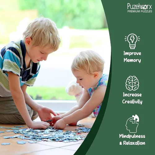 Vista 2 de Puzelworx - Rompecabezas educativo de 1000 piezas, juego familiar, regalo para adultos y niños (columpio vintage)