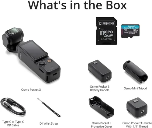 Vista 7 de DJI Osmo Pocket 3 Capture More Combo, 1 cardán CMOS 4K y 120fps