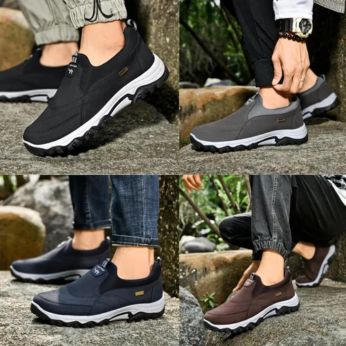 Vista 9 de Galonfulty Mocasines ortopédicos antideslizantes para hombre, modernos, cómodos, transpirables, con soporte de arco al aire libre, tenis