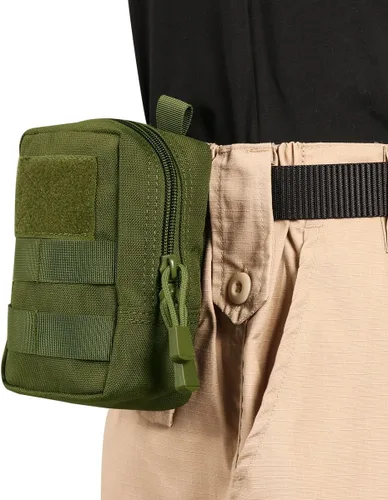 Vista 5 de Bolsas tácticas Molle multiusos de nailon militar, bolsa de utilidad, bolsas de parches desmontables para arnés de chaleco de perro