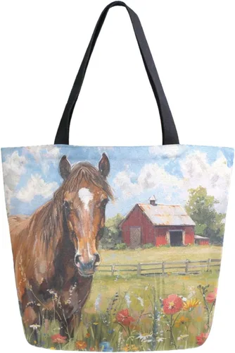 Vista 47 de Chic Funny Cute Pattern Big Handle Extra Large Shoulder Tote Bag for Beach Travel Weekender Gym Grocery Shopping