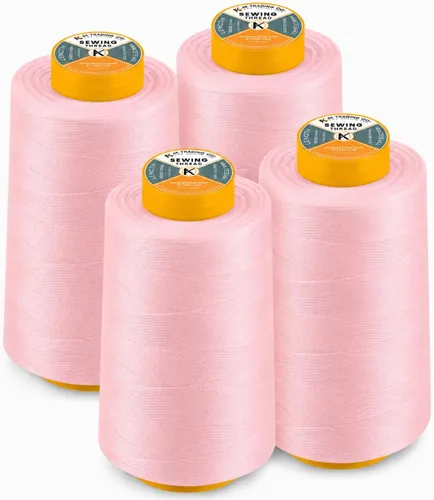 Vista 14 de AK Trading Paquete de 4 Conos de Hilo de Coser Multiusos Aqua (6000 Yardas Cada Uno) de Carretes de Hilo de Poliéster de Alta Resistencia a la Agua