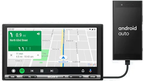 Vista 2 de Sony 6.95 pulgadas - Apple Car Play/Android Auto Digital Media Receptor W/Bluetooth y entrada de cámara de respaldo