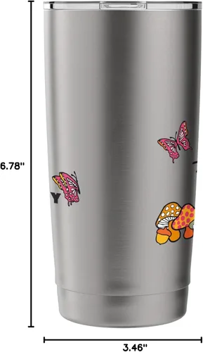Vista 8 de Hello Kitty Vaso aislado de acero inoxidable mariposa