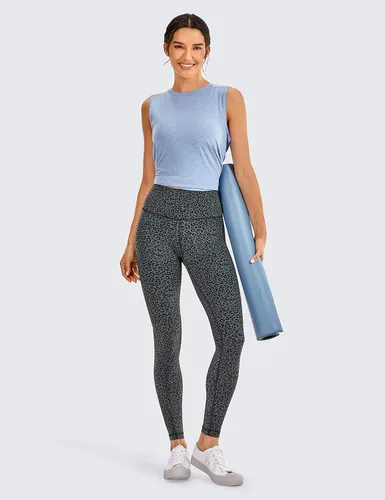 Vista 2 de CRZ YOGA Women's Naked Feeling Yoga Pants 28 Inches - High Waisted Workout Leggings Full Length Tights Buttery Soft