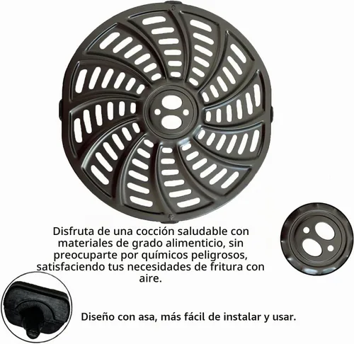 Vista 6 de Bandeja para freidora de aire de 5 cuartos para freidora de aire Gourmia GAF556 GAF566 GAF536, freidora de aire premium, rejilla para freidora